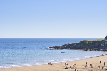 Causeway, Burgh Island, sea